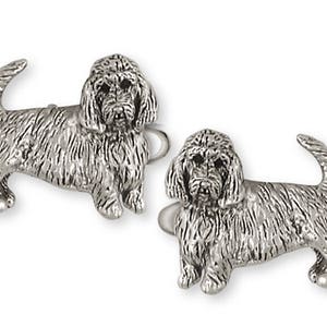PBGV Jewelry Pbgv Petit Basset Griffon Vendeen Gemelos Joyería Plata Gemelos Perro Hechos A Mano GV6-CL