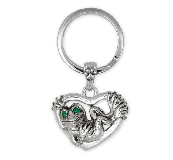 Frog Jewelry Frog Key Ring Jewelry Sterling Silver Handmade Frog