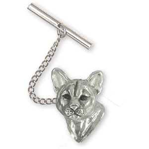 Cougar Jewelry Sterling Silver Handmade Mountain Lion Tie Tack COU3H-TT