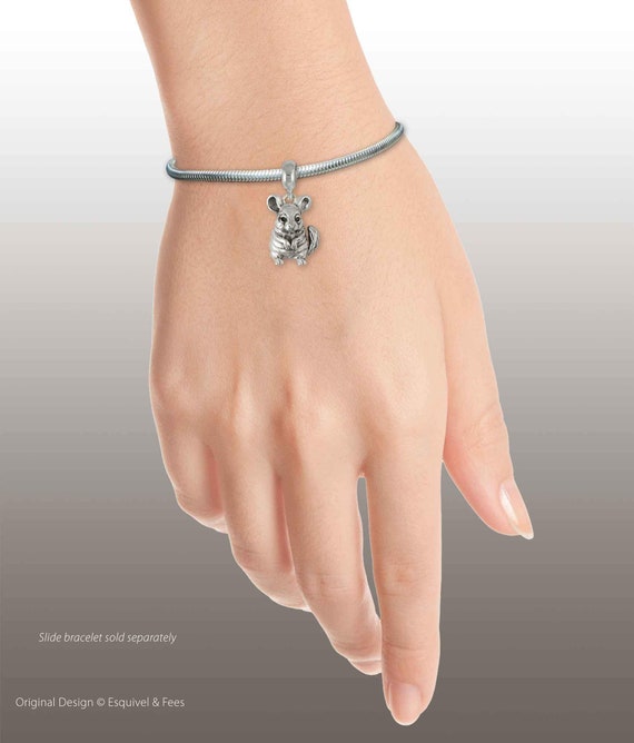 Chinchilla Jewelry Sterling Silver Handmade Chinchilla Charm