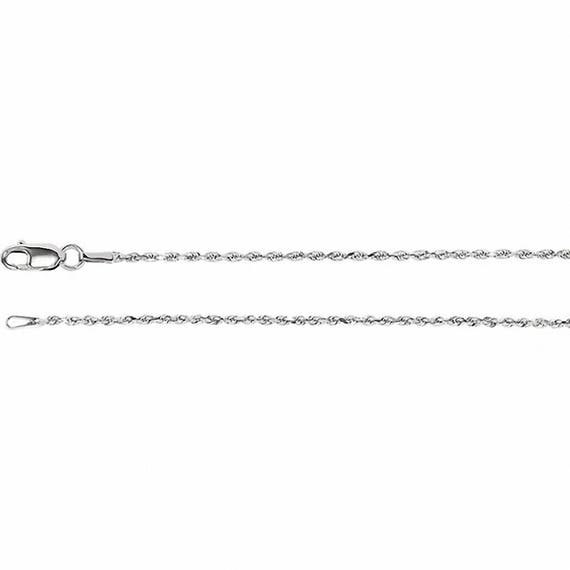 Sterling Silver Diamond Cut Rope Chain 18 Inches Long 1 3 Mm Etsy Sterling Silver Diamond Cut Rope Chain 18 Inches Long 1 3 Mm Etsy