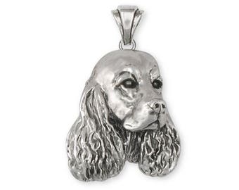 Springer Spaniel Jewelry Springer Spaniel Pendant Jewelry Sterling Silver Handmade Dog Pendant SS1-P