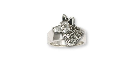Australian Cattle Dog Ring Jewelry Sterling Silver Handmade Dog Ring ACD3 R