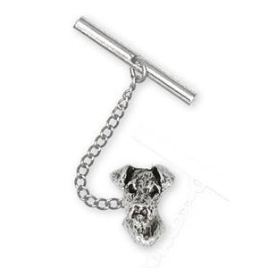 Welsh Terrier Jewelry Sterling Silver Welsh Terrier Tie Tack Handmade Dog Jewelry WAR7-TT