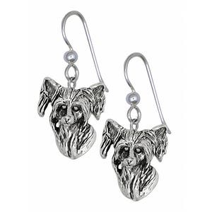 Chinese Crested Earrings Jewelry Sterling Silver Handmade Dog Earrings CC1-E