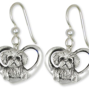 Maltese Jewelry Sterling Silver Handmade Maltese Earrings  ML16T-E