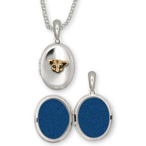Sugar Glider Jewelry Silver And Gold Sugar Glider Photo Locket Handmade Sugar Glider Jewelry SG11-TNV