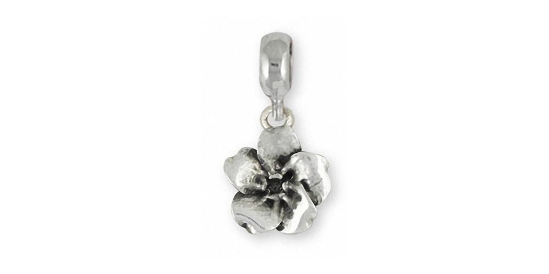 Forget Me Not Pandora Charm Slide Jewelry Sterling Silver Handmade