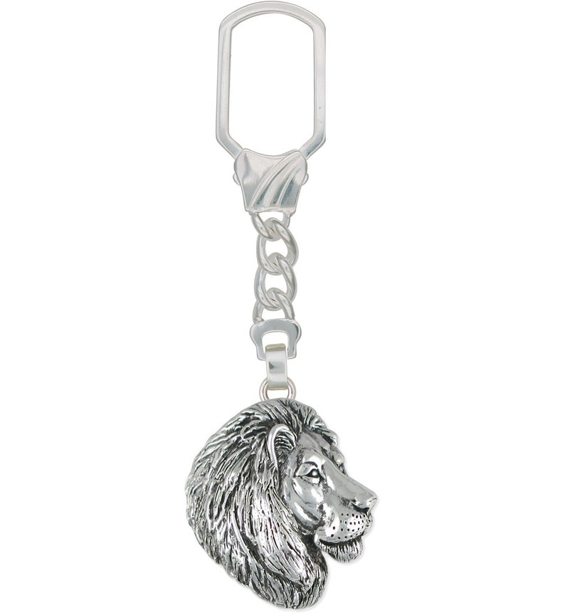 Lion Jewelry Lion Key Ring Jewelry Sterling Silver Handmade Lion Key ...