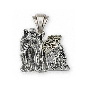 Yorkie Angel Pendant Jewelry Sterling Silver Handmade Yorkshire Terrier Pendant YK292X-AP