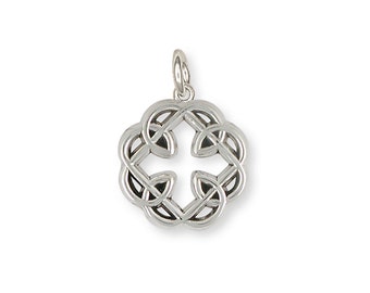 Celtic Knot Father And Daughter Cross Charm Jewelry Handmade Sterling Silver  MFC2-C