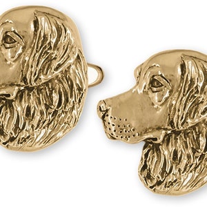Golden Retriever Jewelry 14k Gold Vermeil Handmade Golden Retirever Mans Cufflink  GDR1-CLGVM