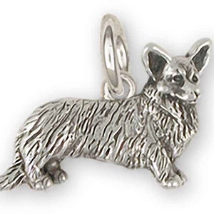 Corgi Jewelry Sterling Silver Handmade Corgi Charm  CG112X-C