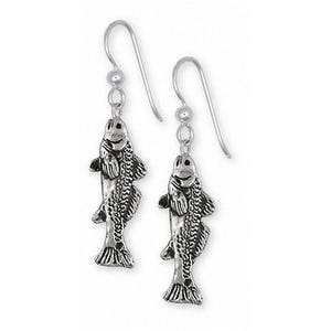 Redfish Earrings Jewelry Sterling Silver Handmade Fish Earrings RF1-E