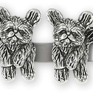 Lhasa Apso Jewelry Sterling Silver Handmade Playful Lhasa Bracelet  LSZ33-CB