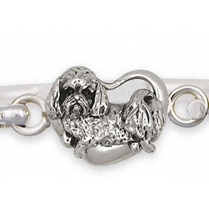 Maltese Jewelry Sterling Silver Handmade Maltese Dog Bracelet  T5-HB