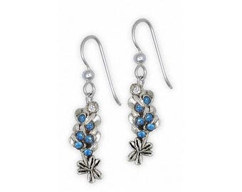 Bluebonnet Jewelry Bluebonnet Earrings Jewelry Sterling Silver Handmade Texas Wildflower Earrings BBS-FW
