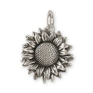 Sunflower Jewelry Sunflower Charm Jewelry Sterling Silver Handmade Flower Charm SF5-C