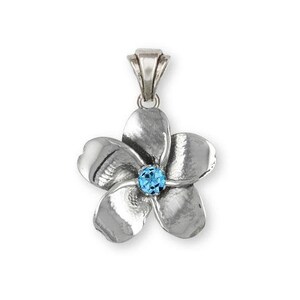 Forget Me Not Jewelry Sterling Silver Handmade Forget Me Not Birthstone Pendant  FMN1-SP