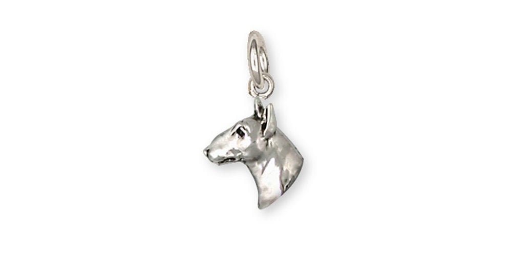 Bull Terrier Anhänger Handgefertigte Sterling Silber Hund Schmuck BU3-P