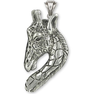 Giraffe Jewelry Sterling Silver Handmade Giraffe Pendant GFF1N-P