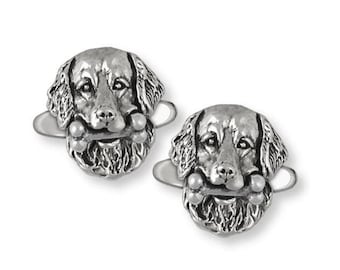 Golden Retriever Cufflinks Jewelry Sterling Silver Handmade Dog Cufflinks GR32-CL