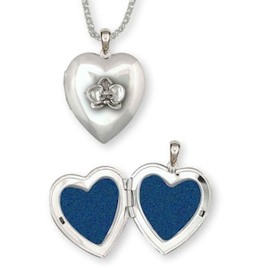 Orchidee Schmuck Sterling Silber handgemachte Orchidee Foto Locket OR32X-T