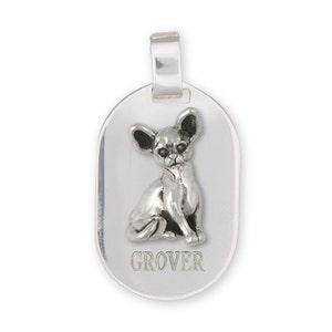 Chihuahua Jewelry Sterling Silver Personalized Pendant Chihuahua Charms And Chihuahua Jewelry CH64
