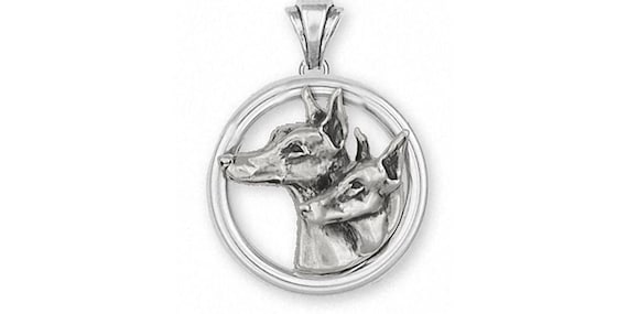 Pinscher Plata Ley Colgante para Perros - Etsy