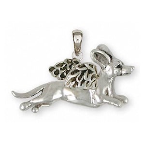 Dachshund Jewelry Dachshund Angel Pendant Jewelry Sterling Silver Handmade Dog Pendant DA25-AP