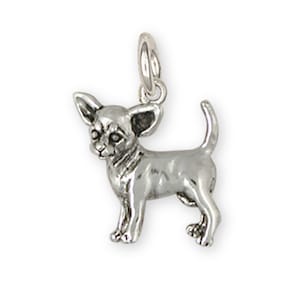 Chihuahua Jewelry Sterling Silver Charm Chihuahua Charms And Chihuahua Jewelry CU15-C