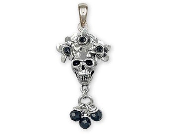 Day Of The Dead Skull Pendant Sterling Silver Handmade Día De Los Muertos Jewelry DOD1-BP