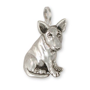 Bull Terrier Pendant Handmade Sterling Silver Dog Jewelry BU9-P