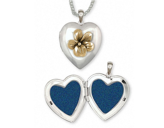 Violet Jewelry Violet Photo Locket Jewelry Silver and 14k Gold