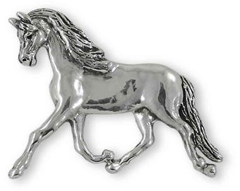 Arabisch paard brochespeld sterlingzilver handgemaakt Arabisch paard sieraden EQ18-BR