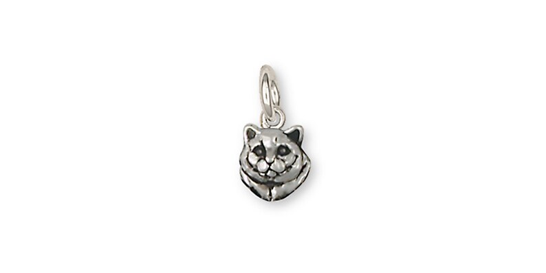 British Shorthair Jewelry British Shorthair Charm Jewelry Sterling Silver Handmade Cat Charm BRS8-C