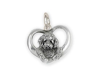 Ciondolo Goldendoodle in argento sterling, gioiello Goldendoodle, ciondolo per cane Goldendoodle, ciondolo per bracciale per cani, fatto a mano negli Stati Uniti, regalo GDL6-C