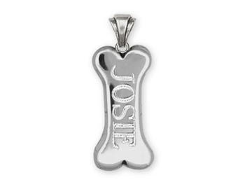 Dog Bone Pendant Jewelry Sterling Silver Handmade Dog Pendant BN11-P