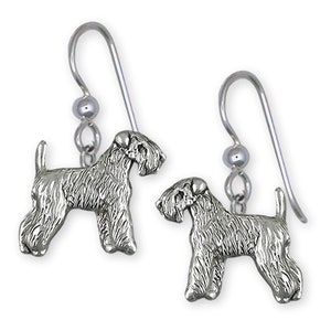 Soft Coated Wheaten Terrier Jewelry Sterling Silver Handmade Wheaten Earrings  SCW121X-FW