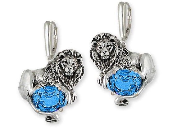 Cupenda Orecchini Leone In Argento 925 – A Forma Di Fiore Vintage Per Donne E Uomini, Gioielli Animalier