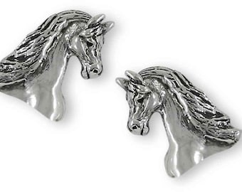 Arabian Horse Earrings Sterling Silver Handmade Arabian Horse Jewelry EQ18H-E
