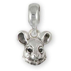 Chinchilla Jewelry Sterling Silver Handmade Chinchilla Charm Slide This Charm Will Fit A Pandora® Slide Bracelet Cl8-pns