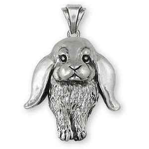 Rabbit Jewelry Sterling Silver Handmade Bunny Pendant  RA17-P