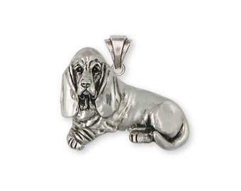 Basset Hound Jewelry Basset Hound Pendant Jewelry Sterling Silver Handmade Dog Pendant BAS4-P