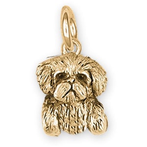 Maltese Charm Jewelry Gold Vermeil Handmade Maltese Charm  ML16N-CVM