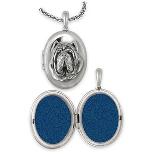 Neapolitan Mastiff Jewelry Sterling Silver Handmade Neapolitan Mastiff Photo Locket NP2H-V