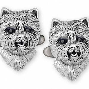 Joyas de Westie Charm de Westie Joyas de Westie Gemelos de Westie Joyas de plata de ley Gemelos de West Highland White Terrier hechos a mano WS4-CL