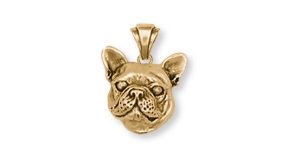 Französische Bulldogge Schmuck Französische Bulldogge Anhänger 14k Gelbgold  Vermeil Hundeschmuck FR11-PVM -  Schweiz