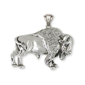 Bison Jewelry Buffalo Pendant Jewelry Sterling Silver Handmade Bison Pendant BUF7-P