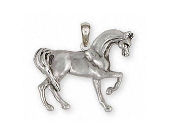 Horse Jewelry Horse Pendant Jewelry Sterling Silver Handmade Horse Pendant EQU12-P